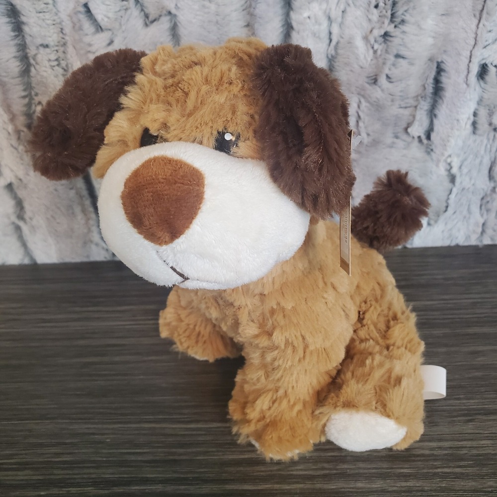 Burton + Burton Plush Dog 8" Sitting Brown Puppy Stuffed Animal Toy NEW NWT